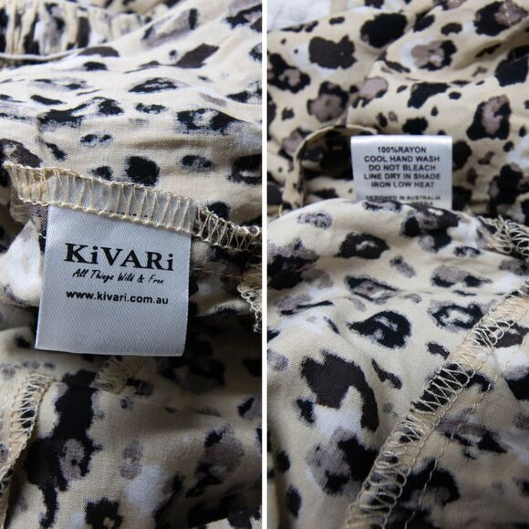 NWOT Kivari Stone Leopard jumpsuit, beige, XS‎ - Picture 11 of 12